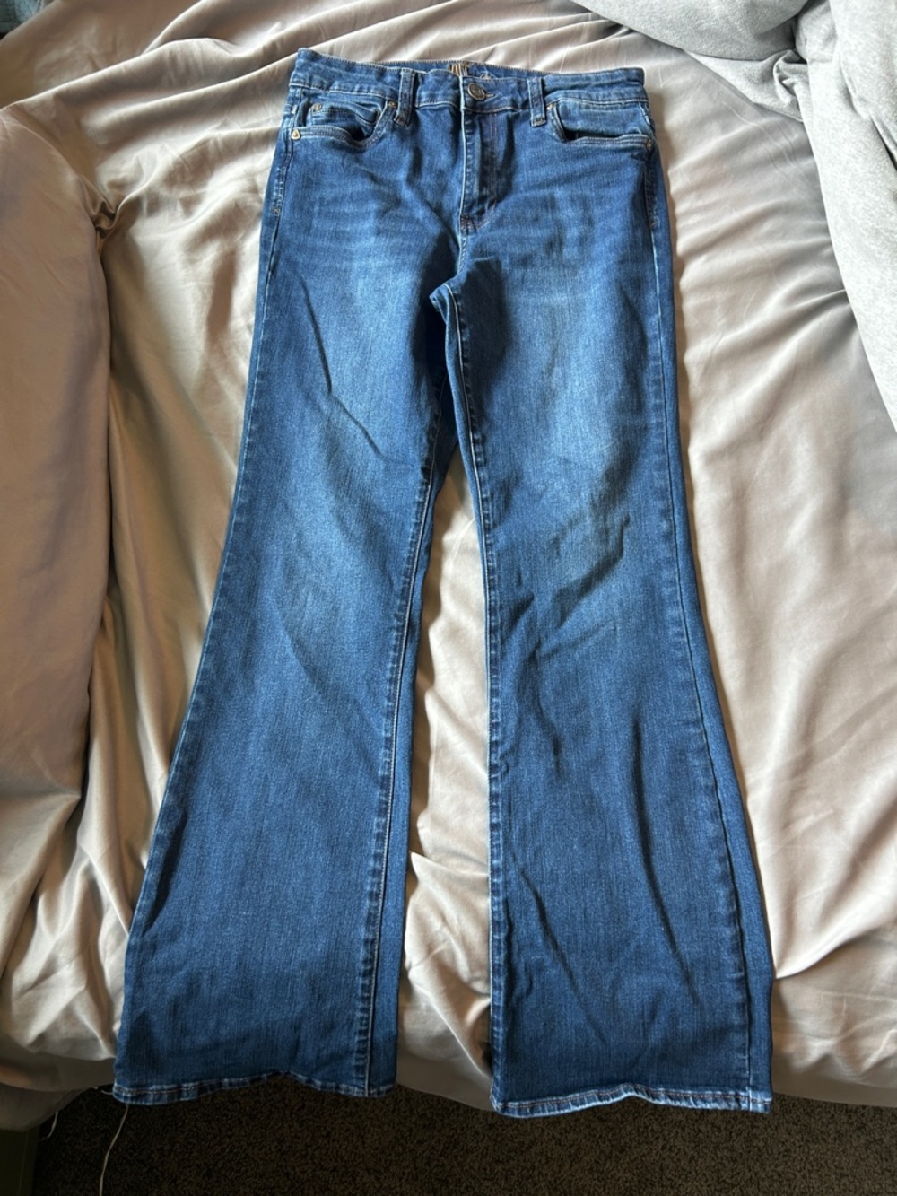 Kut from the Kloth Nicole High-Rise Dark Blue Flare Jeans for Women